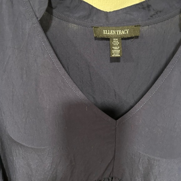 Ellen Tracy Deep Blue V-Neck Dress - Picture 4 of 4